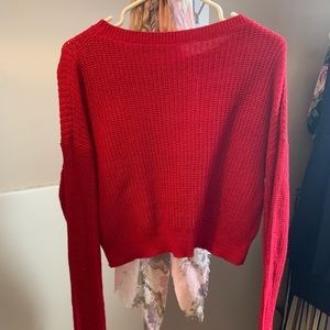 Cropped Red Sweater
